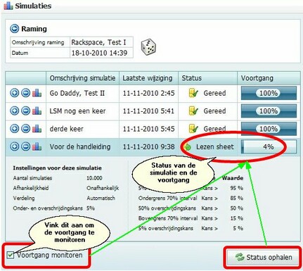 Simulatie in progress